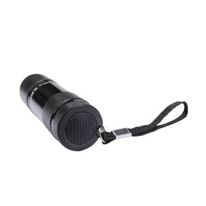 ALUMINIUM LED TORCH, 9 LED, BLACK