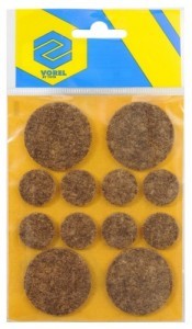 Padukai baldams kamštiniai įv. dydžių 20/38 mm 12 vnt. rudi 74858