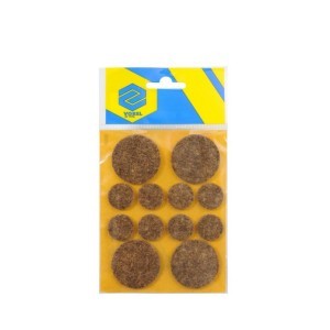 Padukai baldams kamštiniai įv. dydžių 20/38 mm 12 vnt. rudi 74858