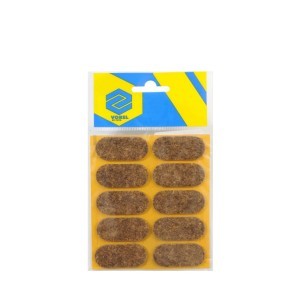 Padukai baldams iš veltinio 20*45 mm 10 vnt. ovalūs rudi 74866