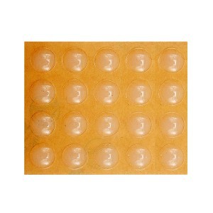 Padukai baldams silikoniniai 10 mm 20 vnt. bespalviai 74911