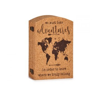 Dėžutė raktams kamštinės medžiagos 29x20x7,5 cm World Map 91330