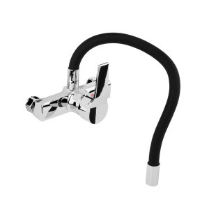 Maišytuvas kriauklei sieninis lankstus juodas 75670 FALA