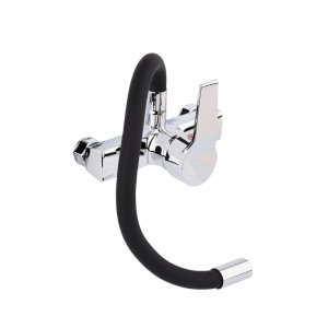 Maišytuvas kriauklei sieninis lankstus juodas 75670 FALA