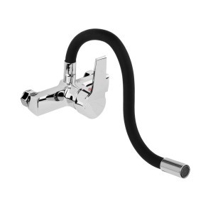 Maišytuvas kriauklei sieninis lankstus juodas 75670 FALA