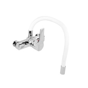 Maišytuvas kriauklei sieninis lankstus baltas 75671 FALA