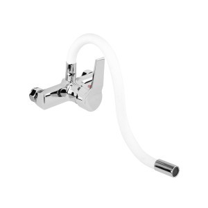 Maišytuvas kriauklei sieninis lankstus baltas 75671 FALA