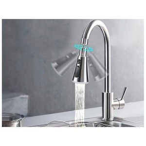 Maišytuvo perlatorius sidabro sp. 14.5 cm  3in1 01962