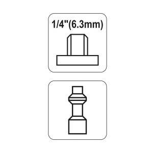 Jungtis orui 399 M/išor. sr. 1/4" YT-2399 YATO