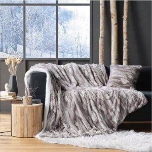 Pledas 125x150 cm pilkas, poliesteris CARIBOU douceur d'intérieur