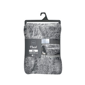 Pledas 180x220 cm pilkas, poliesteris ANTARTIC douceur d'intérieur