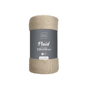Pledas 125x150 cm kreminis, poliesteris WOOLY douceur d'intérieur