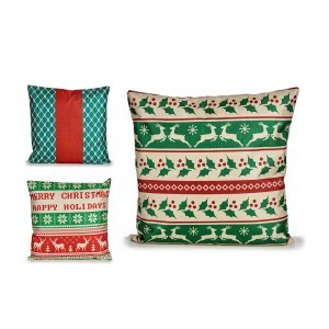 Užvalkalas pagalvėlei kalėdinis 45x45 cm poliesteris Krist+ 96171 KLD