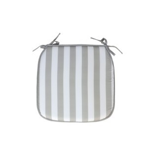 Pagalvėlė kėdei 39x39 cm pilka/balta dryžuota 8430540566001