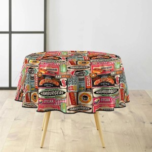 Staltiesė apvali poliesteris D160 cm AMERICANO douceur d'intérieur