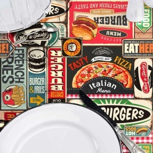 Staltiesė apvali D160 cm poliesteris AMERICANO douceur d'intérieur