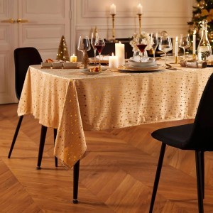 Staltiesė 140x360 cm kreminė/auksinė (poliesteris) Atmosphera 208584B KLD