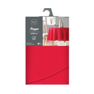 Staltiesė D180 cm raudona poliesteris ESSENTIEL douceur d'intérieur