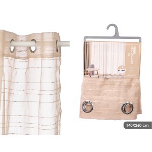 Dieninė užuolaida 140x260 cm poliesteris, kreminė sp. Giftdecor 11930