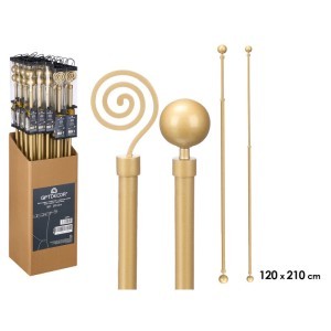 Karnizas metalinis 120-210 cm aukso sp. Giftdecor 12050