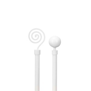 Karnizas metalinis 120-210 cm baltos sp. Giftdecor 12048
