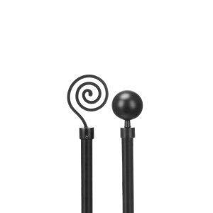 Karnizas metalinis 120-210 cm juodos sp. Giftdecor 12047