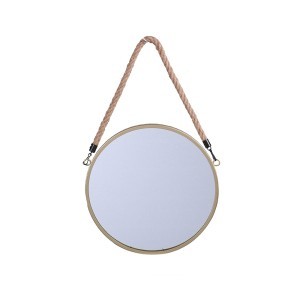 Veidrodis pakabinamas D30 cm (juodos/auksinės detalės mix) Urban Living 53450