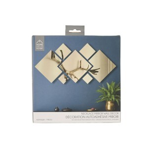 Priklijuojama veidrodinė dekoracija 12 vnt (mix) 15x15x1 cm Home Deco HD4373