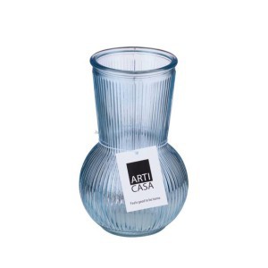 Vaza stiklinė su juostelėmis D11,2xH17,6 cm 490 g ARTICASA 871125224405