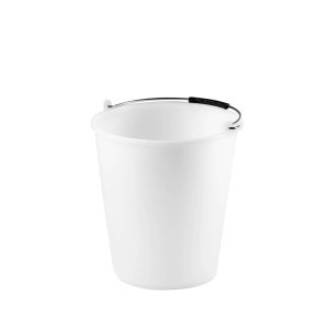 Kibiras plastikinis baltas 18 l D35xH36 cm 22181 Italija STEFANPLAST
