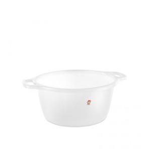 Vonelė plastikinė su rankenėlėmis 17 l D35xH17 cm baltos spalvos 30350 Italija