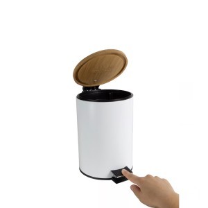 Šiukšliadėžė metalinė su pedalu 3 l SCANDIC balta, matinė Jotta 50749