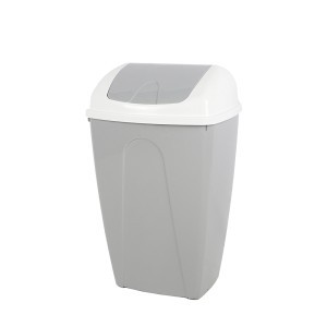 Šiukšliadėžė plastikinė 50 l 33,5x43x69 cm pilkos spalvos Urban Living 34352