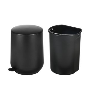 Šiukšliadėžė 5 l 23,5x26x29 cm plastikinė juoda Fjord Estia 02-19945