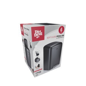 Šiukšliadėžė su pedalu 6 L 23x22,5x32,5 cm SOFT CLOSE Dirt Devil 871125249503