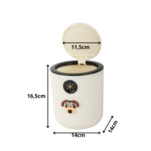 Šiukšliadėžė vaikiška plastikinė 2 l 16.5x14x14 cm (mix 2) 27330