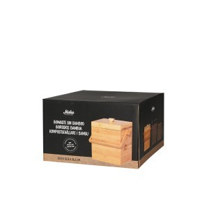 Šiukšlių dėžė kompostui (su ventiliacija) 4 l 28x17x27,5 cm bambukas Maku