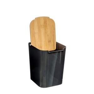 Šiukšliadėžė plastikinė 5 l 22x18x24 cm bambukas Natureo 5Five 155924C