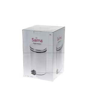 Šiukšliadėžė nerūdijančio plieno su pedalu 12 l 25x32x40 cm Saima 183264