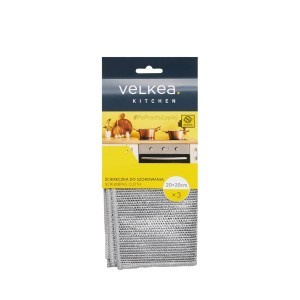 Šluostės šveitimui mikropluošto/plastiko 3 vnt 20x20 cm Velkea 75226