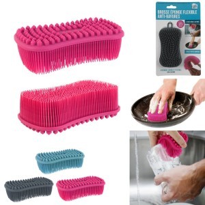 Kempinėlė silikoninė indų plovimui 7x4x14 cm (mix) ME2560