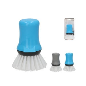 Šepetėlis indams plauti apvalus plastikinis 7x10 cm (mix 2) 8445393384177