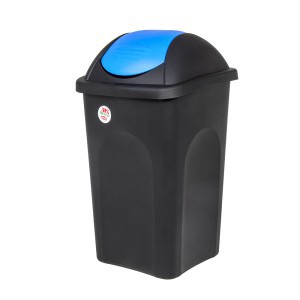 Šiukšliadėžė rūšiavimui 60 l juoda/mėlyna Multipat 70204 Italija STEFANPLAST