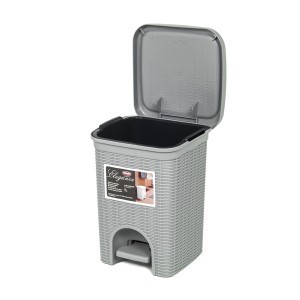 Šiukšliadėžė su pedalu  6 l Elegance pilka 30132 Italija Stefanplast