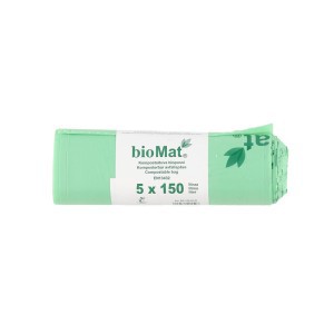 Maišai šiukšlėms kompostuojami buitinėms atliekoms 150 L 5 vnt. BIOMAT 605909