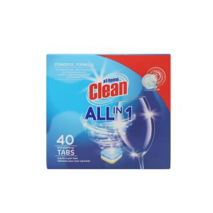 Indaplovių tabletės 40 vnt All in one At Home Clean 623615