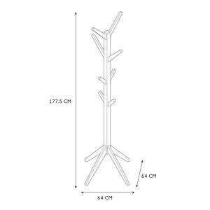 Kabykla stovas drabužiams 45x178x45 cm medinė pilka Home Deco HD6190