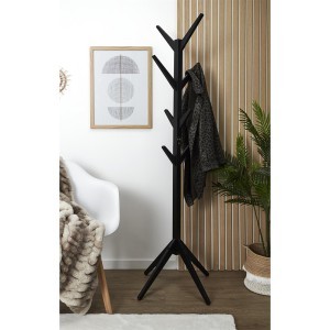 Kabykla stovas drabužiams 45x178x45 cm medinė juoda Home Deco HD6191