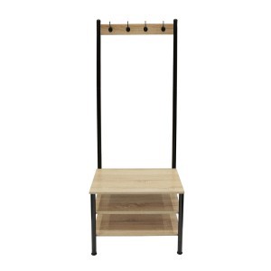 Kabykla drabužiams su lentynėlėmis batams 60x175x40 cm medinė Home Deco HD6426