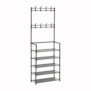 Kabykla drabužiams su lentynėlėmis batams 60x26x170 cm metalinė 205588